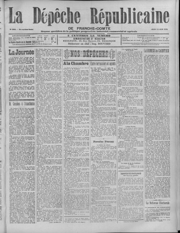 13/06/1912 - La Dépêche républicaine de Franche-Comté [Texte imprimé]