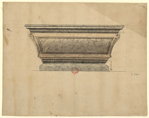 Autel chrétien en marbre [Dessin] , [S.l.] : [s.n.], [1750-1799]