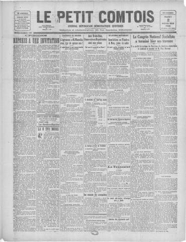 02/11/1926 - Le petit comtois [Texte imprimé] : journal républicain démocratique quotidien