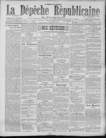 14/09/1924 - La Dépêche républicaine de Franche-Comté [Texte imprimé]