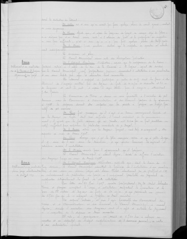 Registre des délibérations du Conseil municipal, avec table alphabétique, du 10 août 1937 au 8 juin 1939
