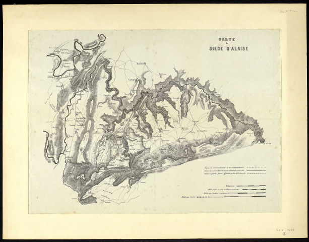 Carte du siège d'Alaise, 5 kilomètres. [Document cartographique] , 1875/1899