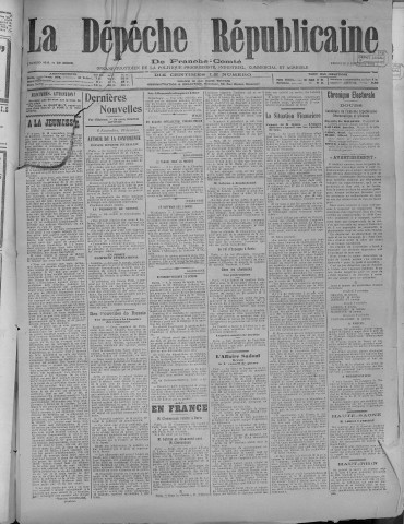 07/11/1919 - La Dépêche républicaine de Franche-Comté [Texte imprimé]