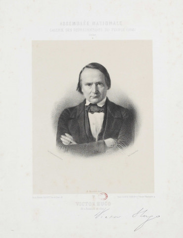 Victor Hugo : [image fixe] / Lafosse , Paris : Maison Basset, rue de Seine, 33, et Goupil Vibert et Cie Boulevard Montmartre, 19, 1840/1850