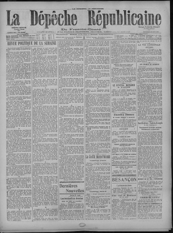 29/08/1920 - La Dépêche républicaine de Franche-Comté [Texte imprimé]