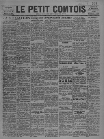 02/09/1940 - Le petit comtois [Texte imprimé] : journal républicain démocratique quotidien