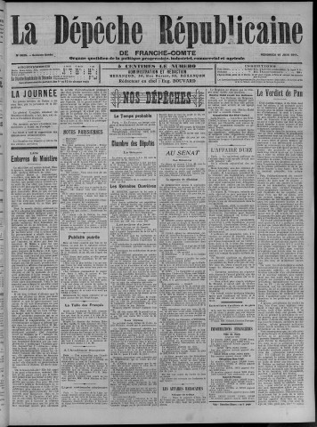 16/06/1911 - La Dépêche républicaine de Franche-Comté [Texte imprimé]