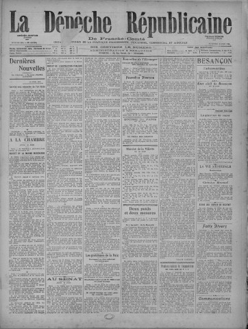 11/06/1920 - La Dépêche républicaine de Franche-Comté [Texte imprimé]