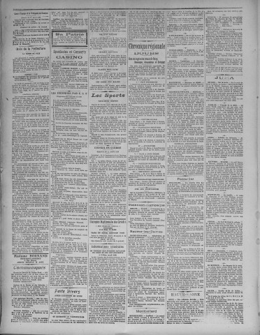 12/08/1925 - La Dépêche républicaine de Franche-Comté [Texte imprimé]