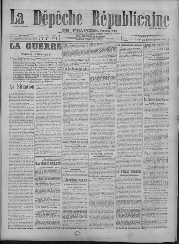30/03/1916 - La Dépêche républicaine de Franche-Comté [Texte imprimé]
