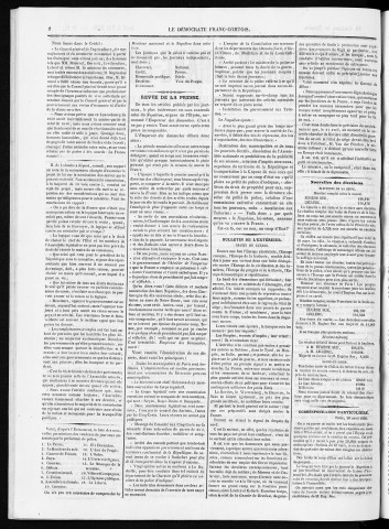 02/05/1850 - Le Démocrate franc-comtois. Journal des intérêts populaires : 1850, n° 1 (17 janvier) - n° 94 (22 août)
