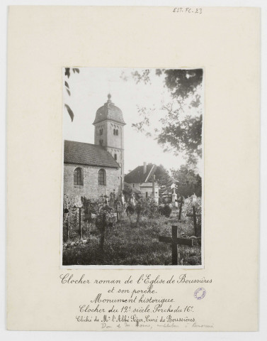 [Eglise et cimetière de Boussières] [estampe] , [S.l.] : [s.n.], [19..-19..]