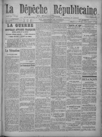 01/10/1918 - La Dépêche républicaine de Franche-Comté [Texte imprimé]