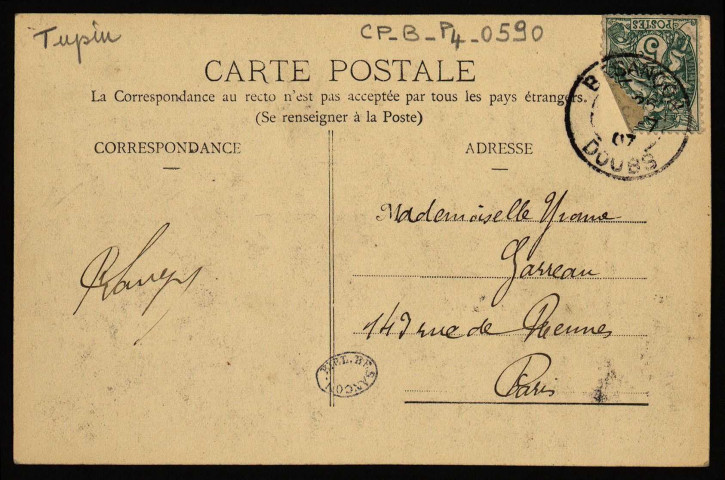 Besançon - Vue Générale prise de Bregille. [image fixe] 1904/1907