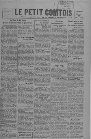 21/01/1944 - Le petit comtois [Texte imprimé] : journal républicain démocratique quotidien