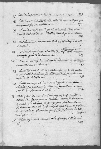 Ms Chiflet 111 - Documents généalogiques sur des familles nobles originaires de la Franche-Comté ou alliées à des maisons de cette province