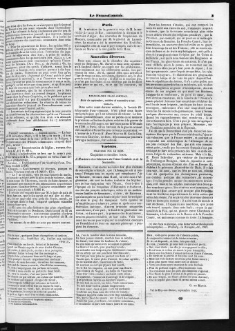 13/12/1842 - Le Franc-comtois - Journal de Besançon et des trois départements