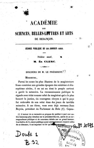 1855 - Séances publiques