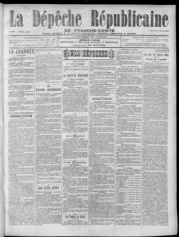 26/06/1905 - La Dépêche républicaine de Franche-Comté [Texte imprimé]