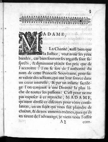 Discours de consolation pour Mme d'Alamont de Malendrie au sujet de la mort de M. son fils, gouverneur et prévost de Montmédy par le sieur de Demkercke de Vellecley...