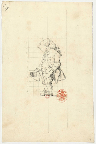 Caricature d'un bourgeois [Dessin] , 1750/1799