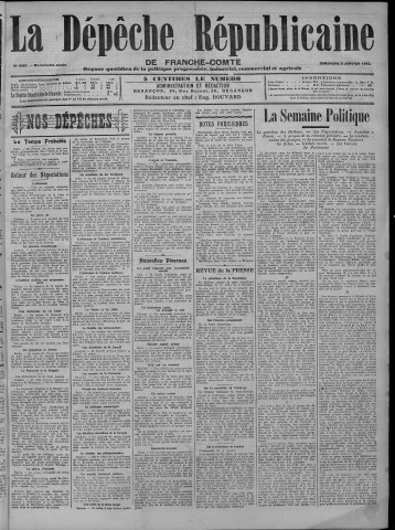 05/01/1913 - La Dépêche républicaine de Franche-Comté [Texte imprimé]