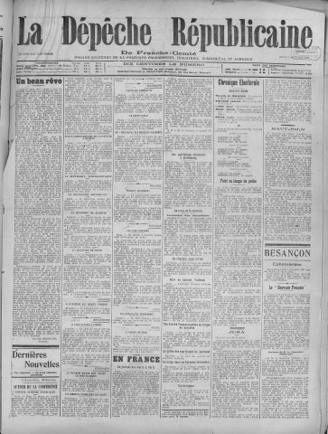 03/11/1919 - La Dépêche républicaine de Franche-Comté [Texte imprimé]