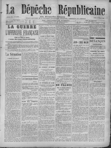 22/07/1918 - La Dépêche républicaine de Franche-Comté [Texte imprimé]