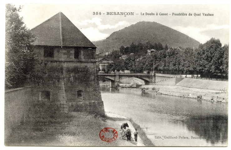 Besançon - Le Doubs à Canot - Poudrière du Quai Vauban [image fixe] , Besançon : Edit. Gaillard-Prêtre, 1912/1920