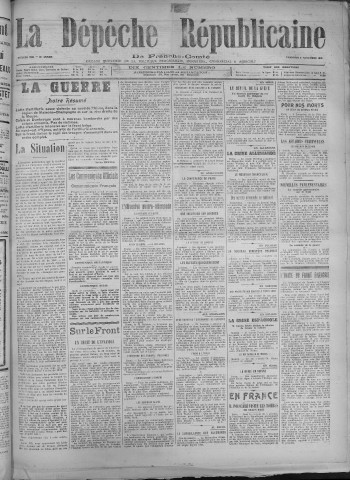 02/11/1917 - La Dépêche républicaine de Franche-Comté [Texte imprimé]