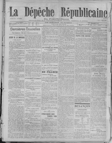 08/04/1919 - La Dépêche républicaine de Franche-Comté [Texte imprimé]