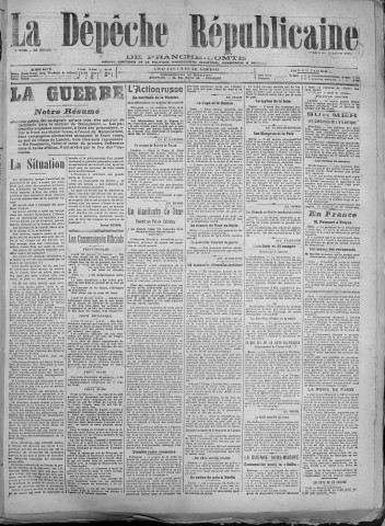 23/01/1917 - La Dépêche républicaine de Franche-Comté [Texte imprimé]