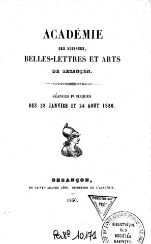 1850 - Séances publiques