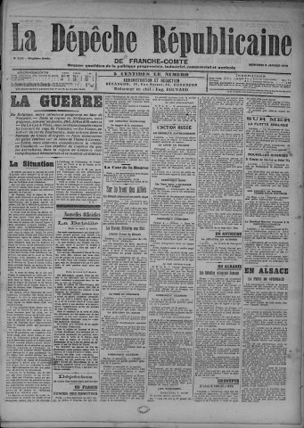 06/01/1915 - La Dépêche républicaine de Franche-Comté [Texte imprimé]