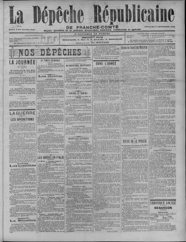 18/09/1904 - La Dépêche républicaine de Franche-Comté [Texte imprimé]