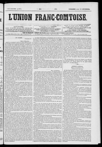 15/12/1871 - L'Union franc-comtoise [Texte imprimé]