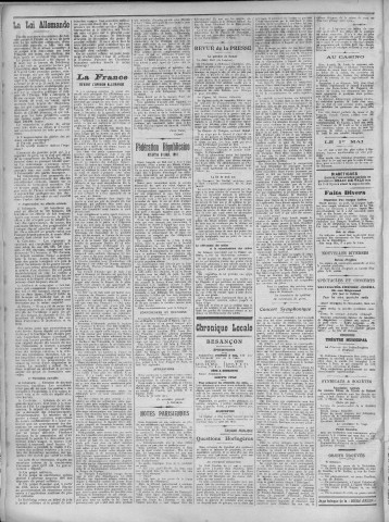 02/05/1913 - La Dépêche républicaine de Franche-Comté [Texte imprimé]