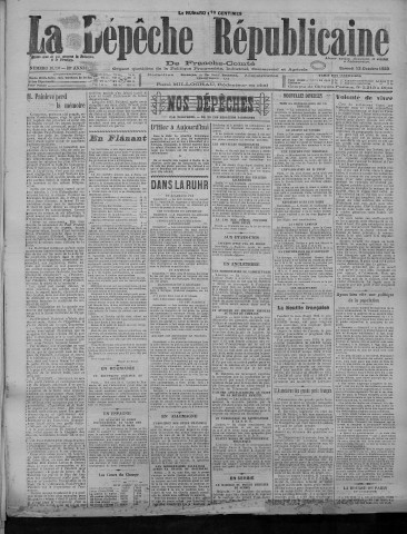 13/10/1923 - La Dépêche républicaine de Franche-Comté [Texte imprimé]
