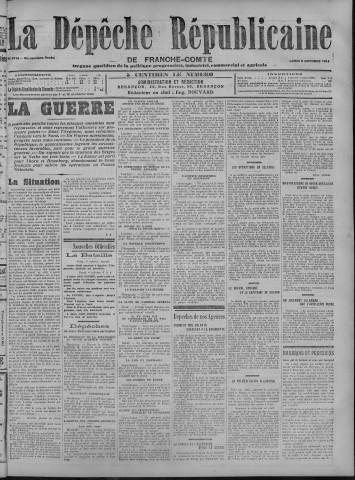 05/10/1914 - La Dépêche républicaine de Franche-Comté [Texte imprimé]