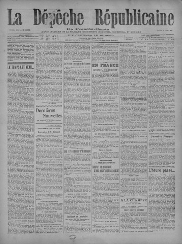 24/04/1920 - La Dépêche républicaine de Franche-Comté [Texte imprimé]