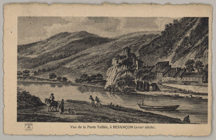 Vue de la Porte Taillée, à Besançon (XVIIIe siècle) [image fixe] , Nancy : P. H. et Cie, 1904/1930