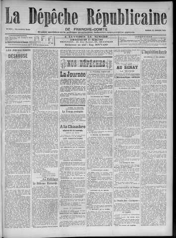 31/01/1914 - La Dépêche républicaine de Franche-Comté [Texte imprimé]