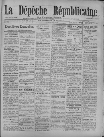 18/07/1919 - La Dépêche républicaine de Franche-Comté [Texte imprimé]