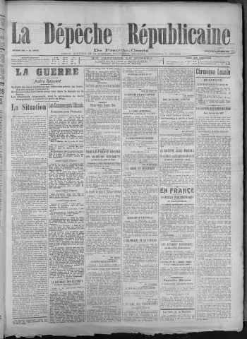 14/10/1917 - La Dépêche républicaine de Franche-Comté [Texte imprimé]