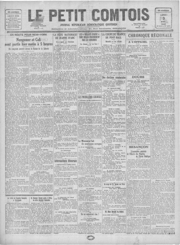 09/05/1927 - Le petit comtois [Texte imprimé] : journal républicain démocratique quotidien