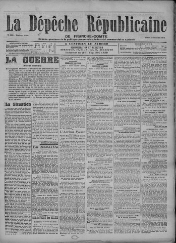 15/02/1915 - La Dépêche républicaine de Franche-Comté [Texte imprimé]