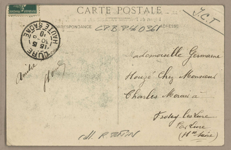 Besançon - Fêtes des 13, 14 et 15 Août 1910 - Dépard du Président FALLIERES, Rue de Belfort. [image fixe] , 1904/1910