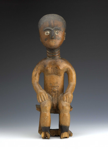 Statuette masculine - sculpture ashanti, Ghanastatuette d’homme assis