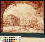Vue de l'arc de Constantin à Rome, à travers une arcade du Colisée / Pierre-Adrien Pâris , [S.l.] : [P.-A. Pâris], [1772-1774]