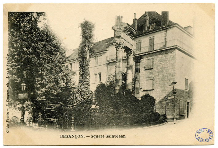 Besançon. - Square Saint-Jean [image fixe] , Lons-le-Saunier : Cliché Flusin - R. Chapuis, 1897/1903